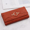 Women Faux Leather Solid Multi-function Long Wallet 12 Card Slots Phone Clutch Bags - Orange