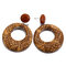 African Hallow Braided Circle Earrings Retro Style Ear Drop For Women - 03