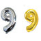 16「シルバーゴールドホイルヘリウム番号バルーンパーティー誕生日の結婚式の装飾用品 - 09