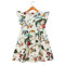 Summer Floral Girls Dress Toddler Kids Sleeveless Casual Cotton Clothes For 2Y-11Y - White