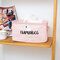 Cotton Linen Foldable Flamingo Series Desktop Storage Box - Pink