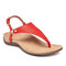 Women Metal Clip Toe Buckle Flip Flops Casual Flat Slingback Sandals - Red