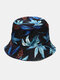 Women & Men Floral Overlay Print Pattern Casual Outdoor Visor Bucket Hat - #01