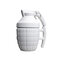 Creative Grenade Coffee Mugs Practical Water Cup with Lid Funny Gifts 3D Cubic Cups - White