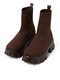 Large Size Women Casual Elastic Slip-On Platform Shoes Brief Soft Comfy Stretch Knit Sock Boots - Coffee