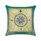 Taie d'oreiller décorative carrée en lin coton recouverte de coton et de tortue marine bleue - #6