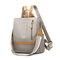 Women Anti-theft Backpack Purse Nylon Leisure Multi-function Shoulder Bags - Khaki