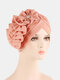 Women Cotton Multi Color Solid Casual Sunshade Floral Decor Baotou Hats Beanie Hats - Pink
