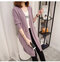  Women's Long Loose Color Knit Cardigan Outside The New Pocket Long-sleeved Blouse - Light Purple