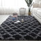 Variegated Tie-dye Gradient Checkered Carpet Living Room Bedroom Bedside Blanket Coffee Floor Mat - Dark Grey