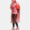 PE Body Protective Suit Disposable Dust-proof & Water-proof Hiking Raincoat - Red