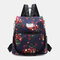 Women Waterproof Anti theft Multi-Carry Printed Casual Backpack Shoulder Bag - #01