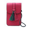 Tassel Stylish 5.5inch Phone Bag Shoulder Bag Crossbody Bag Purse - Red