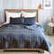 Luxury Summer Quilt Blanket Bed Spread Solid Lattice Thick Soft Warm 3pcs/set Quilt Bedspreads Bedcover Coverlet Set US Queen - Dark Grey