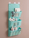 Nordic Storage Bag Wall-mounted Door Behind Oxford Cloth For Bathroom Toiletries Kitchen Bedroom Sundries Toy Storage Organizer - Green