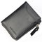 Artificial Leather Business 5 Card Slot Wallet Casual Multifunction Coin Bag - Black