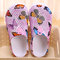 Women Casual Beach Breathable Hollow Soft Butterfly Backless Slippers - Pink