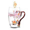 Enamel Glass Orchid Flower Tea Cup Coffee Cup Beer Mug Christmas Gift - #2