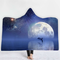 150x200cm Ocean Scenery Series Blanket With Hood Warm Wearable Plush Mat - #2