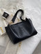 JOSEKO Ladies Faux Leather Fashion Multifunctional Large Capacity Handbag  Premium Tote Bag - Black