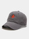 Unisex Cotton Embroidery Maple Leaf Casual Outdoor Sunshade Hunting Blazing Orange Safety Orange Baseball Hat - Gray
