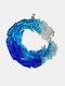 1 STÜCK Harz Transparent Ocean Wave Ornaments Wandbehang Kreatives Handwerk Heimtextilien - Blau