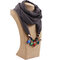 Ethnic Chiffon Scarf Necklace Colorful Crystal Charm Necklace Casual Accessories Gift Necklace - #5