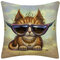 Cartoon Elf Cats Pattern Linen Cushion Cover Home Sofa Throw Pillowcases Home Decor - #4
