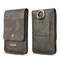 Men 5.2/6.5 inch Genuine Leather Phone Bag For iPhone5/6/7/8/Plus Outdoor 11/13 Card Slot Purse - Grey