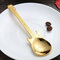 304 Stainless Steel Guitar Spoon Coffee Spoon Stirring Spoon Titanium Plated Spoon - Gold