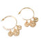 Trendy Circle Earrings Metal Round Sequins Pendant Alloy Ear Drop Geometric Exaggerated Earrings  - Gold