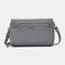 Women PU 6.3 Inch Phone Solid Crossbody Bag Phone Bag - Dark Grey