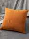 1PC Velvet Brief Solid Color Pattern Decoration In Bedroom Living Room Sofa Cushion Cover Throw Pillow Cover Pillowcase - Orange