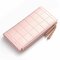 Women Zipper Long-Style  Wallet Clutch Bag - Pink