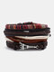 4 Pcs/Set Vintage Multi-layers Woven DIY Set Faux Leather Bracelet - #06