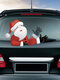 Santa Claus Pattern Car Window Stickers Wiper Sticker Removable Christmas Stickers - #02