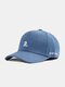 Unisex Corduroy Letter Pattern Embroidery All-match Warmth Baseball Cap - Blue