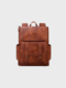 Men Preppy Retro Multi-pocket Anti-theft 15.6 Inch Laptop Backpack - Brown
