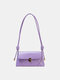 Women Solid Crocodile Shoulder Bag Crossbody Bag - Purple