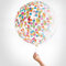 Ballons en papier de ballon en latex géants de ballon de confettis multicolores de 36 