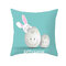 Easter Pillowcase Rabbit Egg Print Cushion Cover - 3