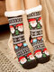 Women Christmas Santa Claus Elk Sock Plus Velvet Sleep Socks Casual Floor Socks - #01