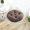 45cm Diametre Thick  Round Seat Cushion PP Cotton Filling Sofa Chair Sit Pad Tatami Yoga Seat Mat - Coffee