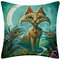 Cartoon Elf Cats Pattern Linen Cushion Cover Home Sofa Throw Pillowcases Home Decor - #3