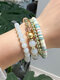 4 Pcs/Set Vintage Ethnic Colorful Geometric-shaped Beads Beaded Multi-layer Bracelets - #02