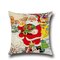 レトロ漫画クリスマスサンタプリントスロー枕ケース家のソファクッションカバークリスマスの装飾 - ＃2