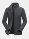 Mens Outdoor Sportwear Waterproof Jacket Fleece Windbreakers Breathable Sport Jacket Coat - Dark Gray