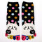 Womens Thick Cotton Long Tube Cartoon Cat Toes Socks Young Stylish Breathable Tube Sports Socks - Black