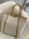Casual Canvas Comfy Fabric Lightweight Smooth Zipper Tote - Khaki