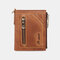 Men Rfid Genuine Leather Multi-slots 7 Card Slots Zipper Wallet Coin Purse - Yellow